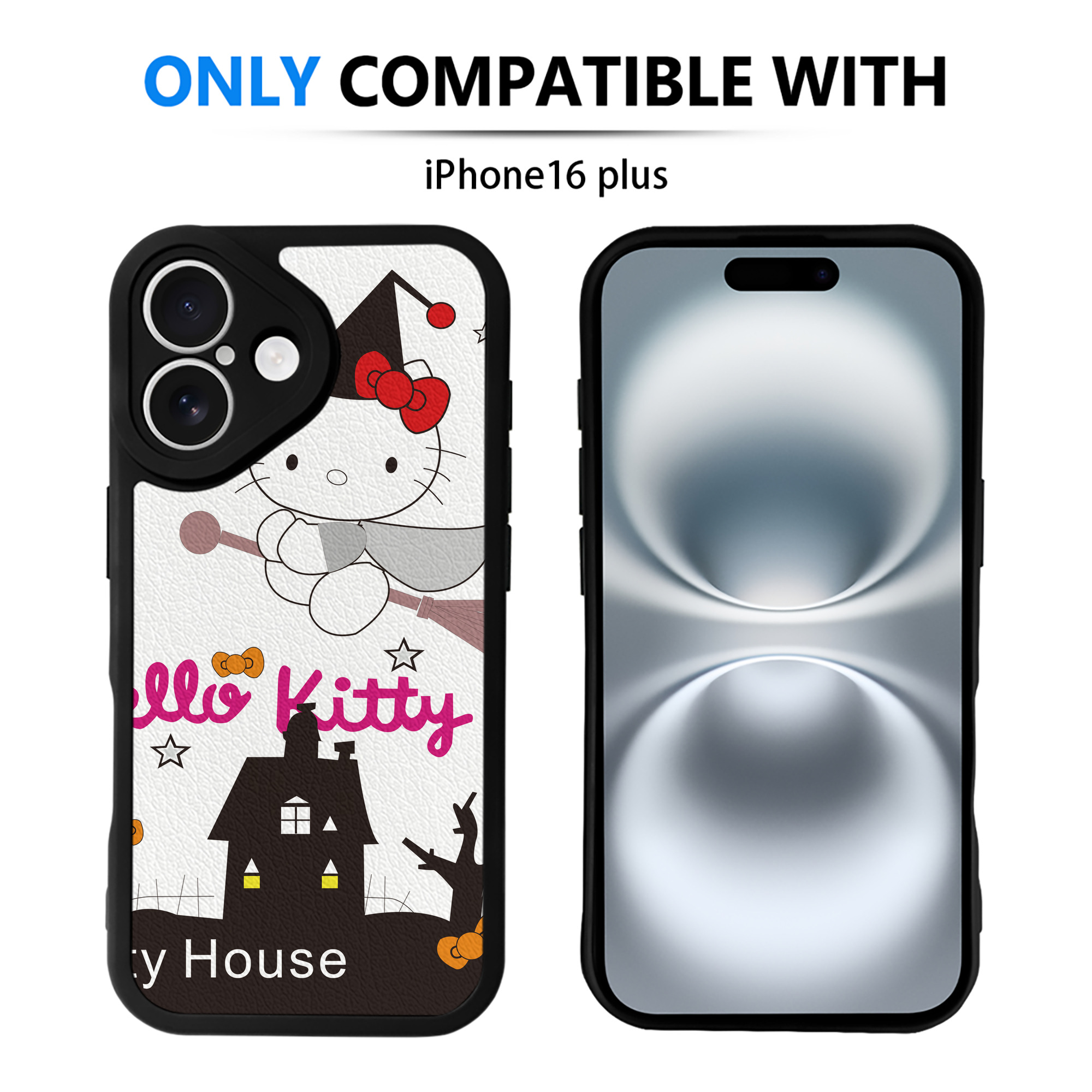 （画像用） Hello Kitty ハローキティ 【iPhone 16シリーズ対応】シリコンスマホケース（レザー調） 材質：シリコン